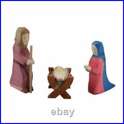 Holy Family II 4 Pieces Maria Josef Crib With Child Ostheimer Christmas