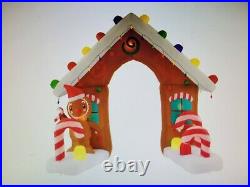 Home Accents 9.5 ft Giant Sized Gingerbread Arch Inflatable New