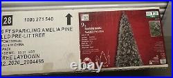 Home Accents 9ft. Sparkling Amelia Pine LED Pre Lit Christmas Tree Brand NEW