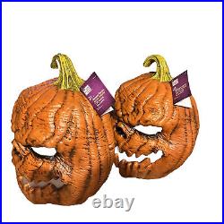 Home Accents Holiday 21 in. Halloween Grimacing Jack-O-Lantern (2-Pack) In Hand