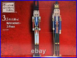Home Accents Holiday 3.5 ft. Wooden Christmas Nutcracker (2-Pack) 22GB10120A