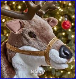 Home Accents Holiday 4.5 ft Animated Reindeer Christmas Animatronic Decoration