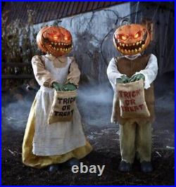 Home Accents Holiday Halloween 3ft Pumpkin Twins