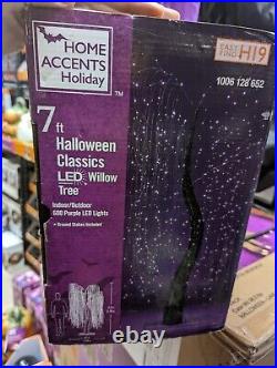 Home Accents Holiday Willow Tree 7' Halloween Classics LED Indoor/Outdoor Purple