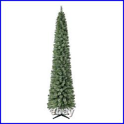 Home Heritage 9 Foot Pre-Lit Stanley Pencil Christmas Tree with Stand (Open Box)