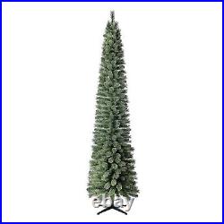 Home Heritage 9 Foot Pre-Lit Stanley Pencil Christmas Tree with Stand (Used)