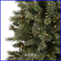 Home Heritage 9 Ft Pencil Pine Prelit Artificial Christmas Tree 500 Clear Lights