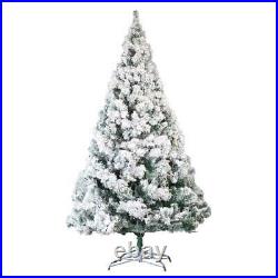 Homegear 7.5ft Artificial Snow Dusted Christmas Tree 1250 tips with Metal Stand