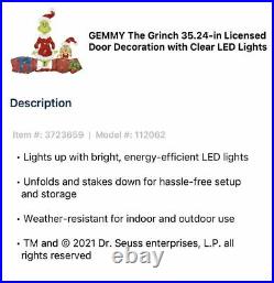 How The Grinch stole Christmas & Max Outdoor Yard Decor Lighted Yard art NIB