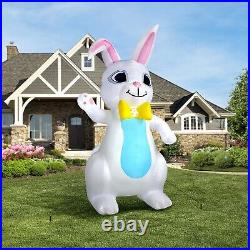 Huge 15' Illuminated Easter Bunnyprojection Light Show Belly Yard Inflatable New