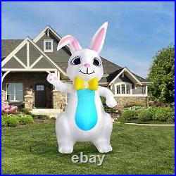 Huge 15' Illuminated Easter Bunnyprojection Light Show Belly Yard Inflatable New