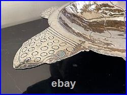 Huge Emilia Castillo Mexico Sterling Silver Turtle Centerpiece Dish 1,957 Grams