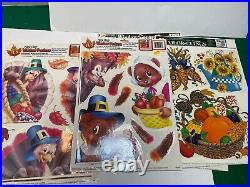 Huge Mixer Lot 70+ Holiday Window Clings Decorations Vintage 80's 90's 00's