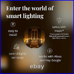 Icicle App-Controlled LED Christmas Lights with 190 AWW Amber, Warm White, Co