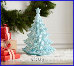 Illuminated 12 Iridescent Porcelain Tree by Valerie in Pearl