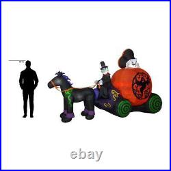Inflatable Ghost Coach 12 ft. Pre-Lit Projection Kaleidoscope Halloween Decor