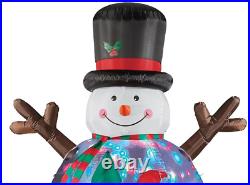 Inflatable Outdoor Lighted Christmas Snowman Yard Decoration Snowglobe Lit Lawn