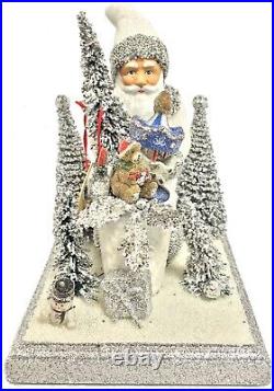 Ino Schaller A Joyful Blizzard Santa German Christmas Paper Mache