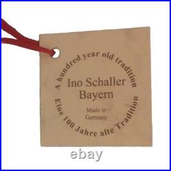 Ino Schaller Dark Red Coat Krampus with Large Horns German Paper Mache 7 Inch