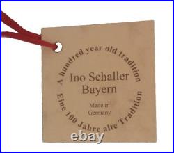 Ino Schaller Red Glitter Santa with Bag and Mushrooms German Paper Mache
