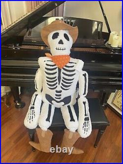 Isaac Mizrahi Plush Cowboy Skeleton Pillow 5ft Sheriff Halloween Decor Viral