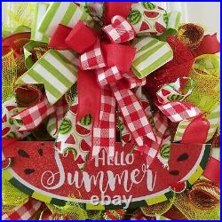 It's Summer 26 Watermelon Deco Mesh Door Wreath