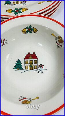 Jamestown The Joy Of Christmas Dishes Set Serving Of 4 Home Snow Scene