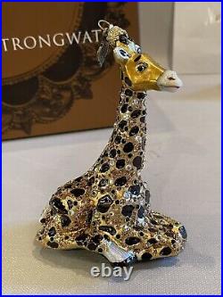 Jay Strongwater for Neiman Marcus Bejeweled Giraffe Ornament with Box/Papers