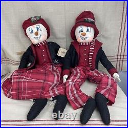 Joe Spencer Gallerie II Gathered Ashland & Addison snowman dolls