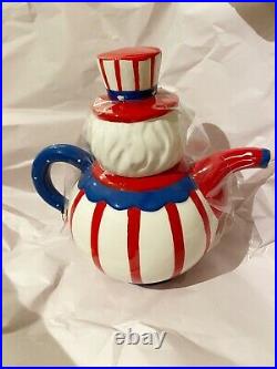 Johanna Parker & MAGENTA Carnival Cottage Patriotic Uncle Sam Teapot
