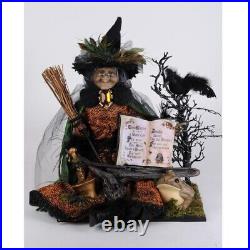 Karen Didion Sitting Edith Witch Halloween Figurine 20 x 15 x 20 Inch Multicolor