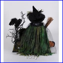 Karen Didion Sitting Edith Witch Halloween Figurine 20 x 15 x 20 Inch Multicolor