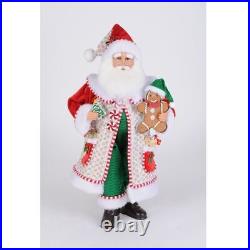 Karen Didion Whimsical Gingerbread Santa Christmas Figurine 19 Inch