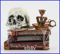 Katherine's Collection Halloween 288464 Lady McDeath books skull candleholder