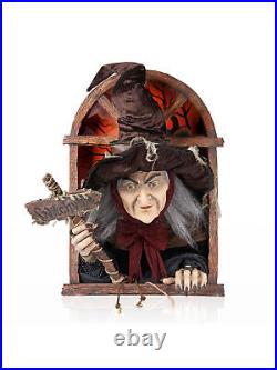 Katherine's Collection Halloween Figurine Which Way to Witchville Wall Piece