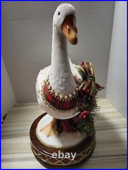 Katherine's Collection Rare Christmas Goose Tabletop Decor 16 X 14 See Picture