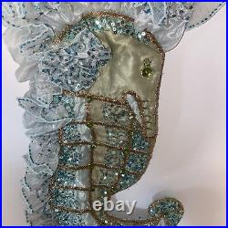 Katherine's Collection Retired Seahorse Beaded Stocking NEW