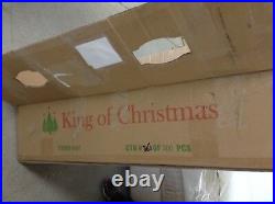 King of Christmas 6' unlit Prince Flocked Pencil Artificial Christmas Tree