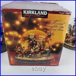 Kirkland Nativity Musical Waterglobe Revolving Base Globe Lighted Large