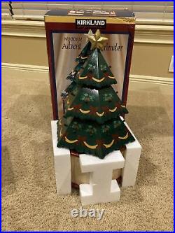 Kirkland Signature Wooden Advent Calendar Christmas Tree 24 Ornaments NEW Rare
