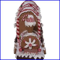 Kurt Adler Battery-Operated Gingerbread Christmas LED Train Table Piece, 19.5