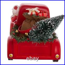 Kurt Adler Coca-Cola (#CC5211) Santa Truck Christmas Decor Figurine, Red, 14