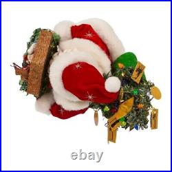 Kurt Adler Fabriche Battery Operated LED Santa With Nativity Set Figurine 13 In