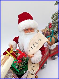 Kurt Adler Kringles Santa On Train Christmas Figurine 30.5 Inch