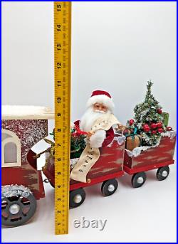 Kurt Adler Kringles Santa On Train Christmas Figurine 30.5 Inch