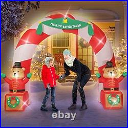 LED Christmas Inflatable Animated Soldier Bear Archway Yard Outdoor Decor 7.5FT