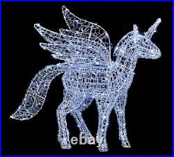 LED Christmas Reindeer Pegasus Snow Decoration Acrylic Outdoor Garden lights 1M