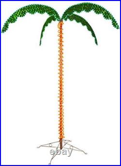 LED Deluxe Rope Light Palm Tree Green 7' Deluxe LED Lighted Palm Tree