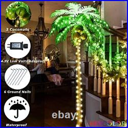 LED Lighted Palm Tree with Coconuts Prelit Christmas Tree