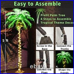 LED Lighted Palm Tree with Coconuts Prelit Christmas Tree